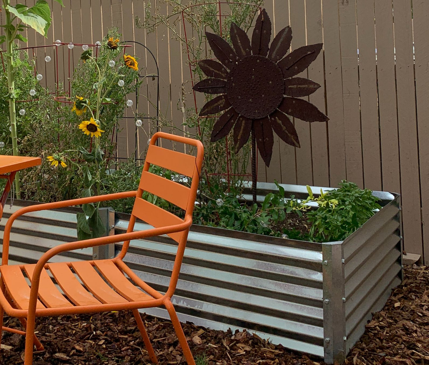 narrow exacto raised bed in garden setting