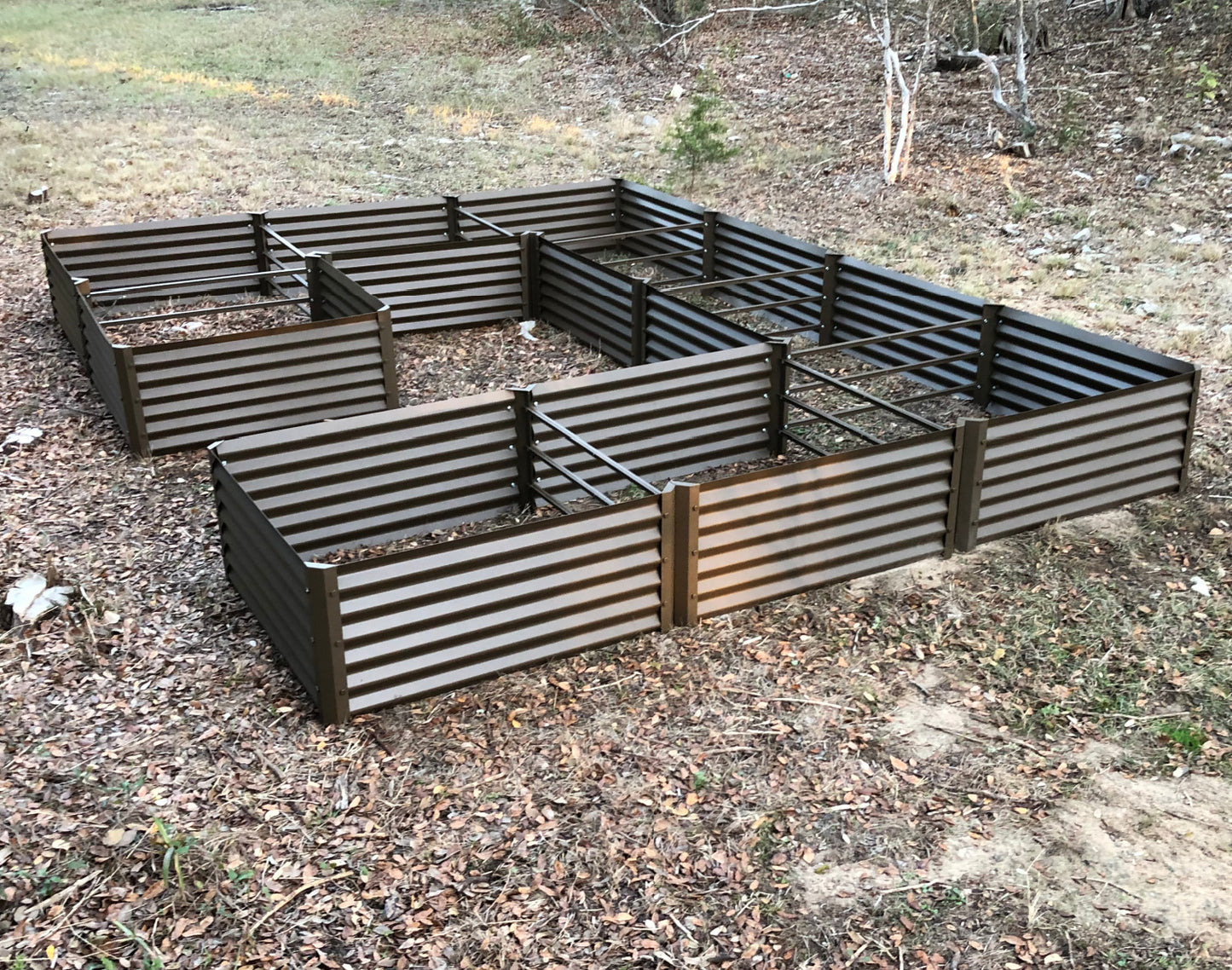 rustic mezcla raised garden bed installed