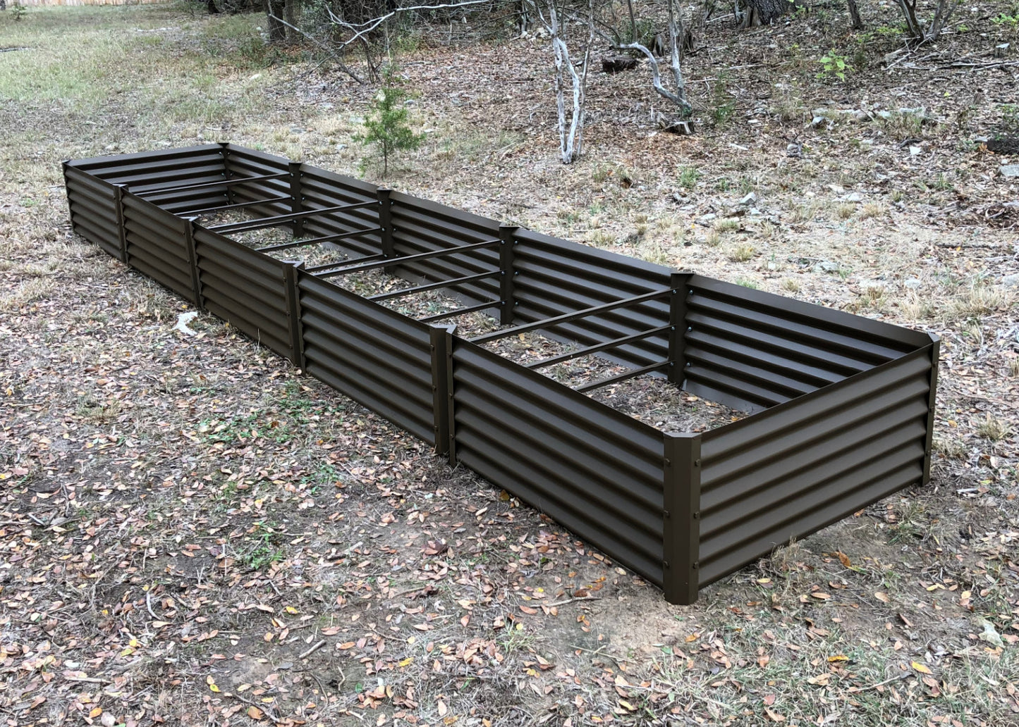 rustic sandia raised garden bed installed