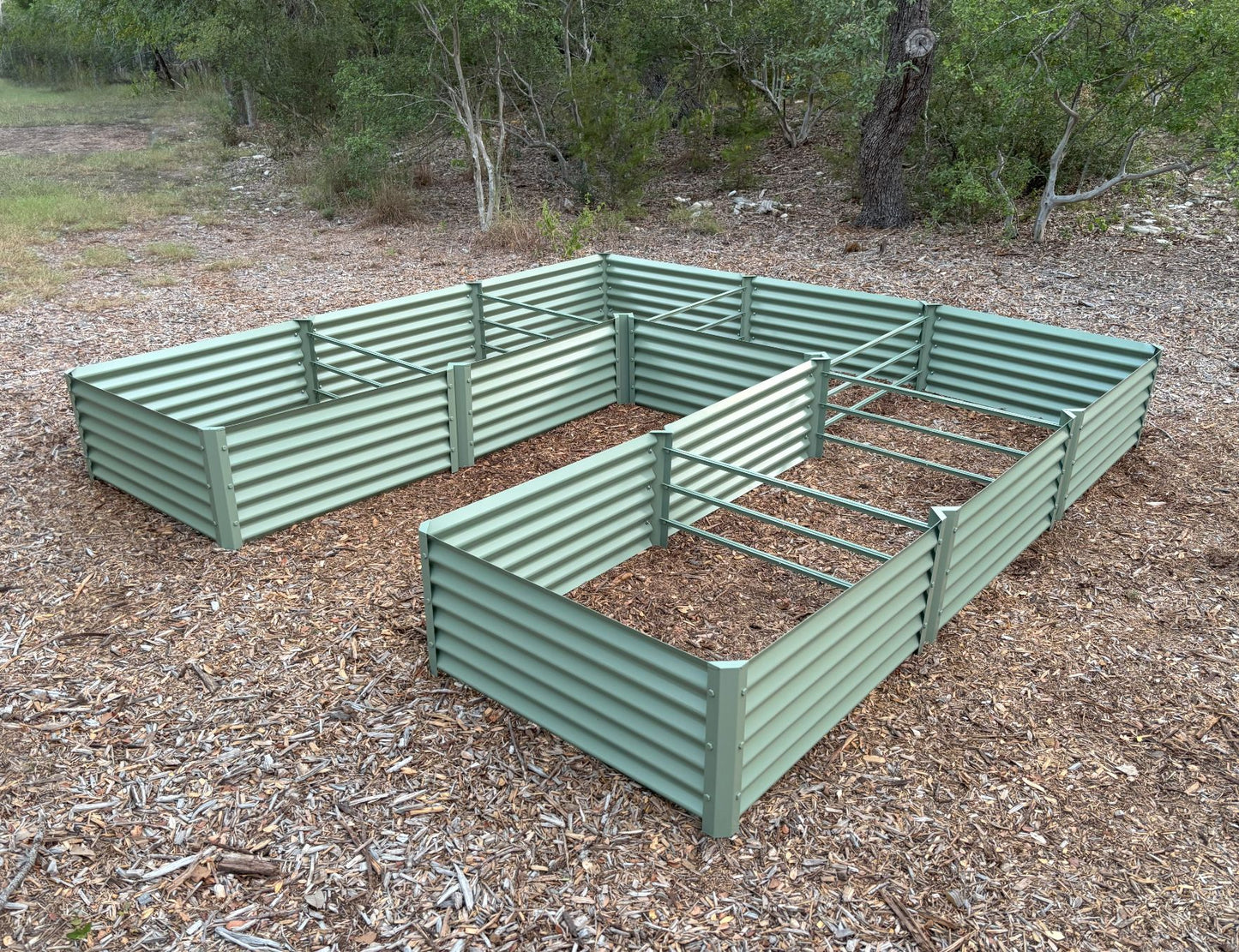 sage long u garden bed