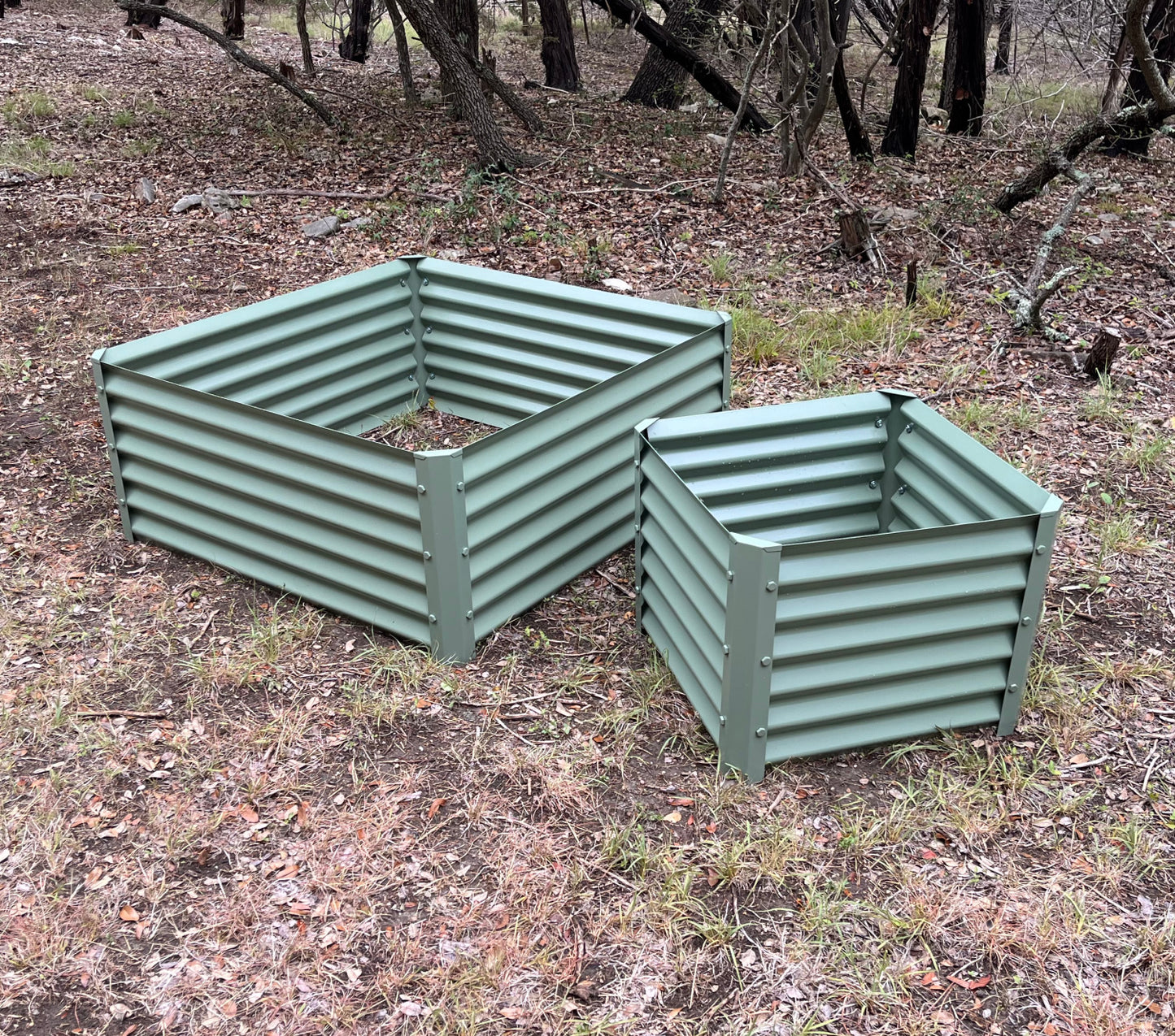 sage combo garden beds installed