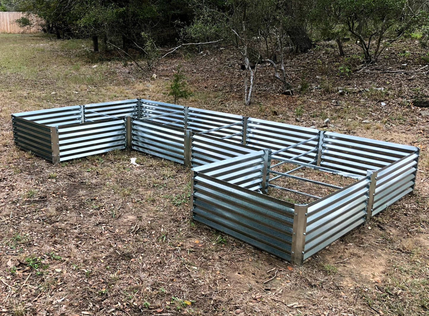 wide u garden bed installed