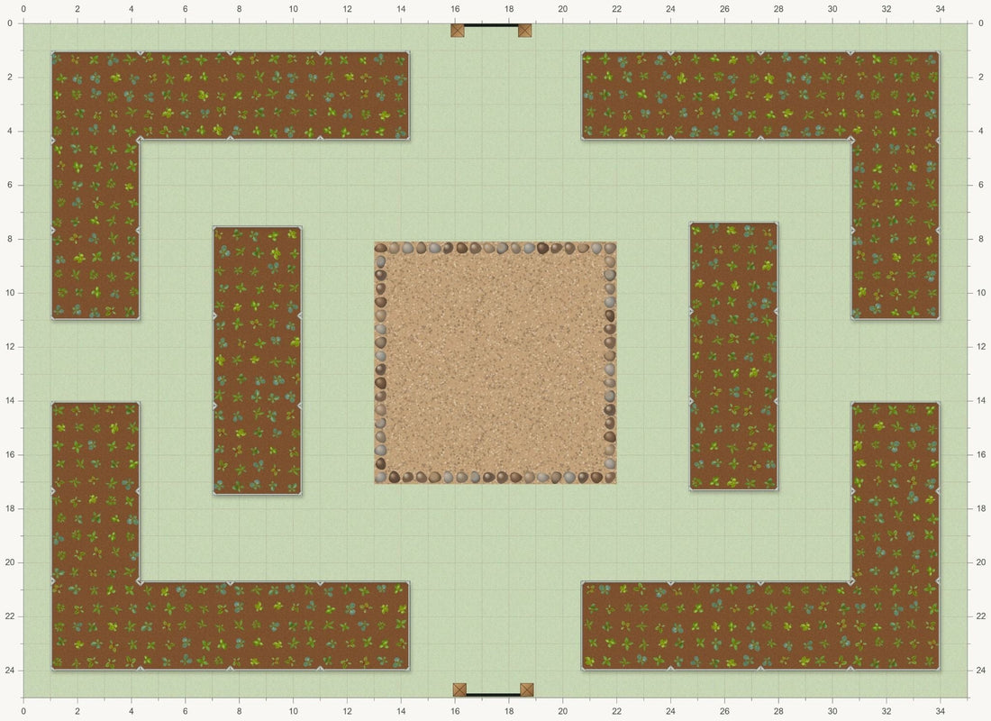 35x25 garden plan