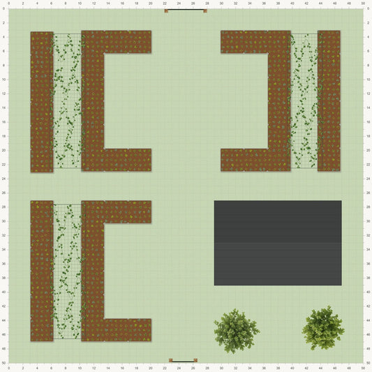 50x50 garden plan