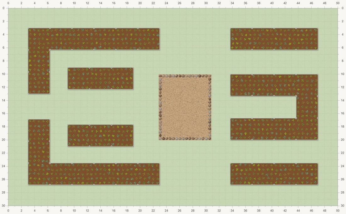 50' × 30' garden