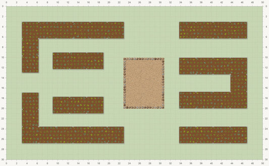 50' × 30' garden