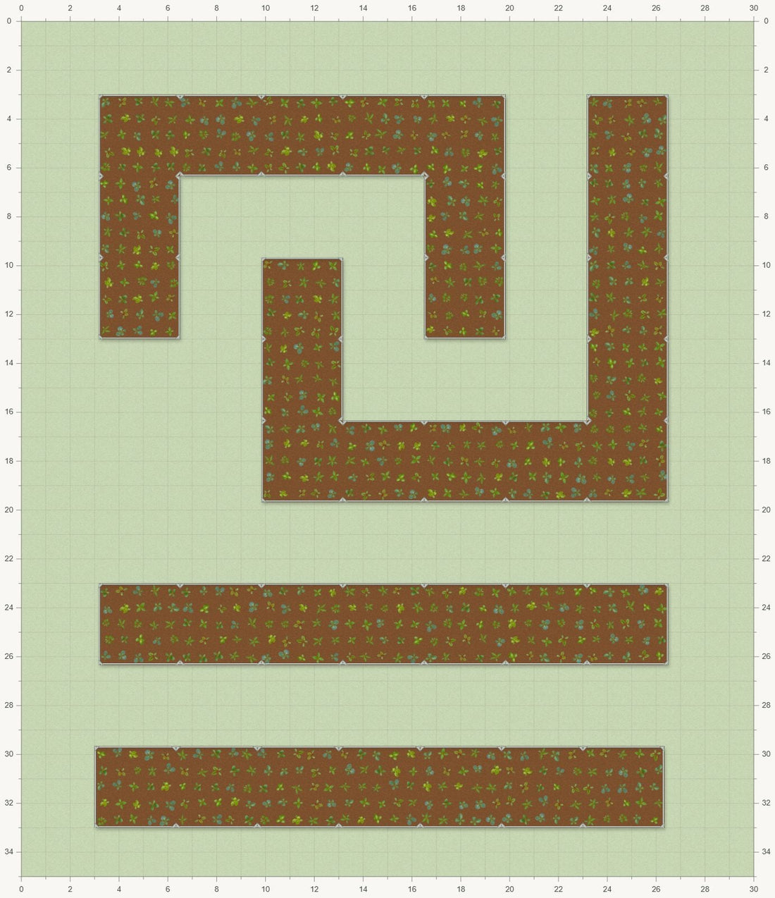 30' × 30' Garden Plan