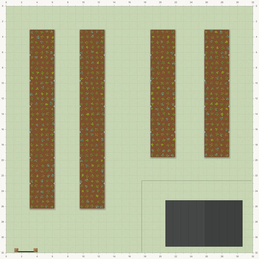 32' × 32'