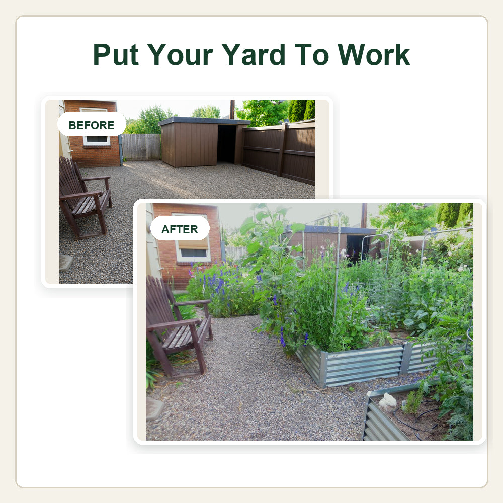 gravel paths between garden beds