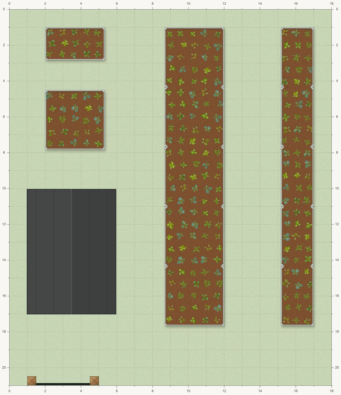 18' × 21' Layout