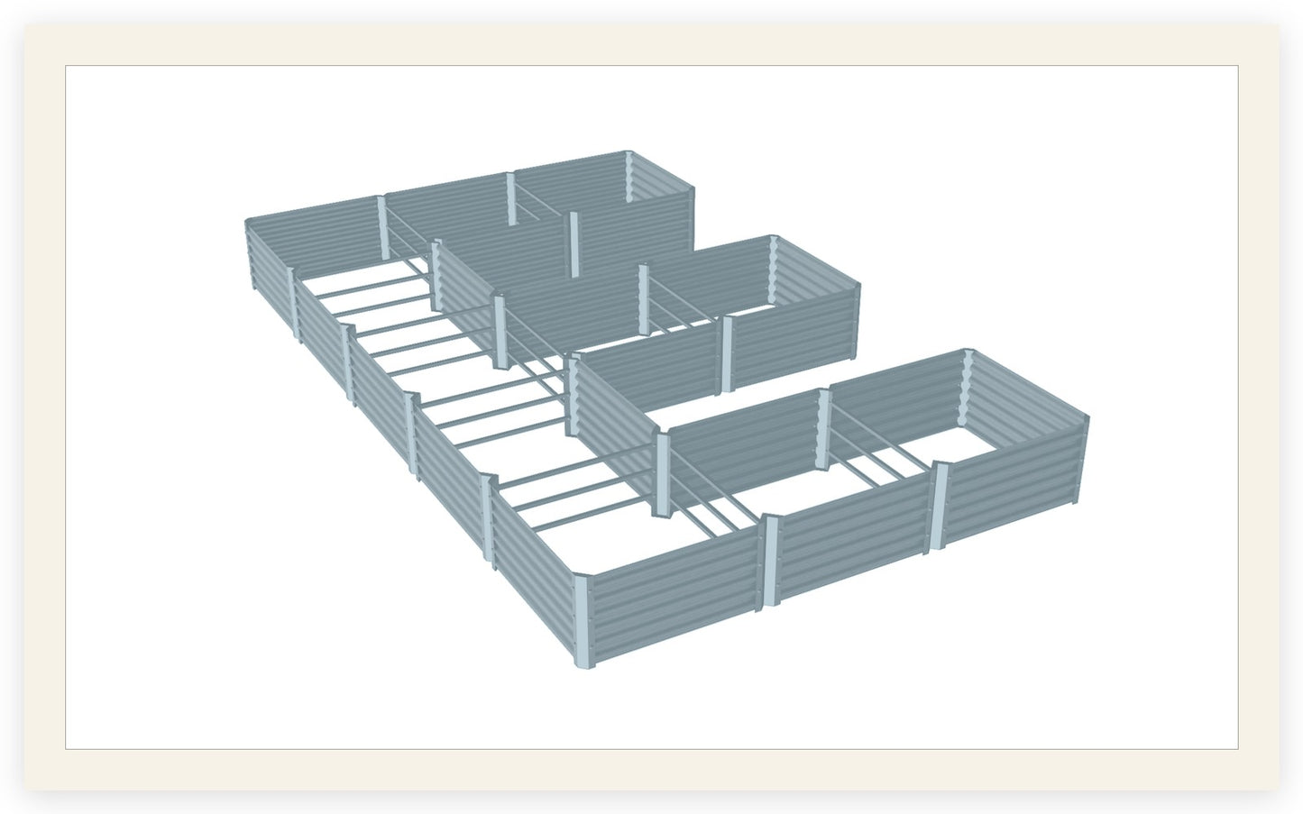e shaped garden bed