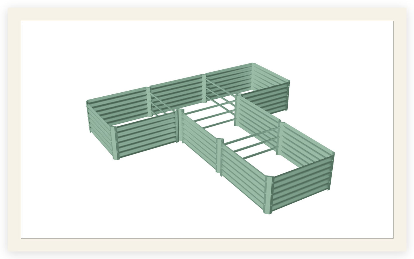 sage t shape garden bed