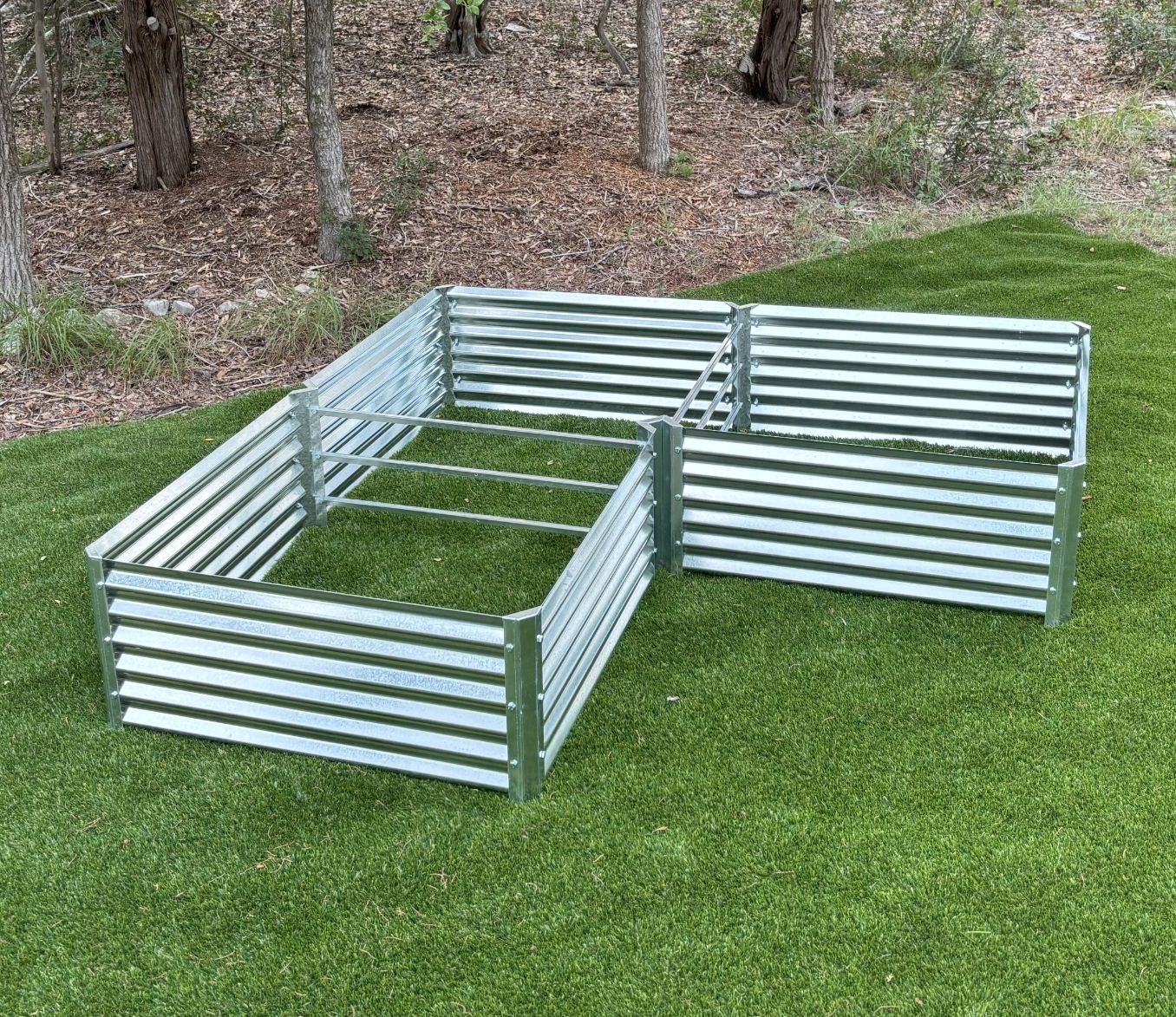 L shape garden bed