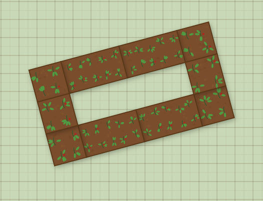 narrow donut top view