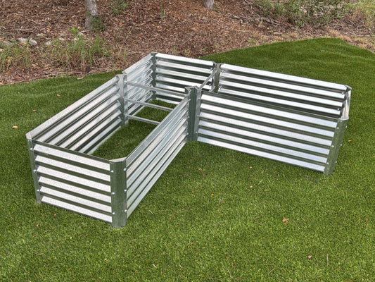 narrow l garden bed