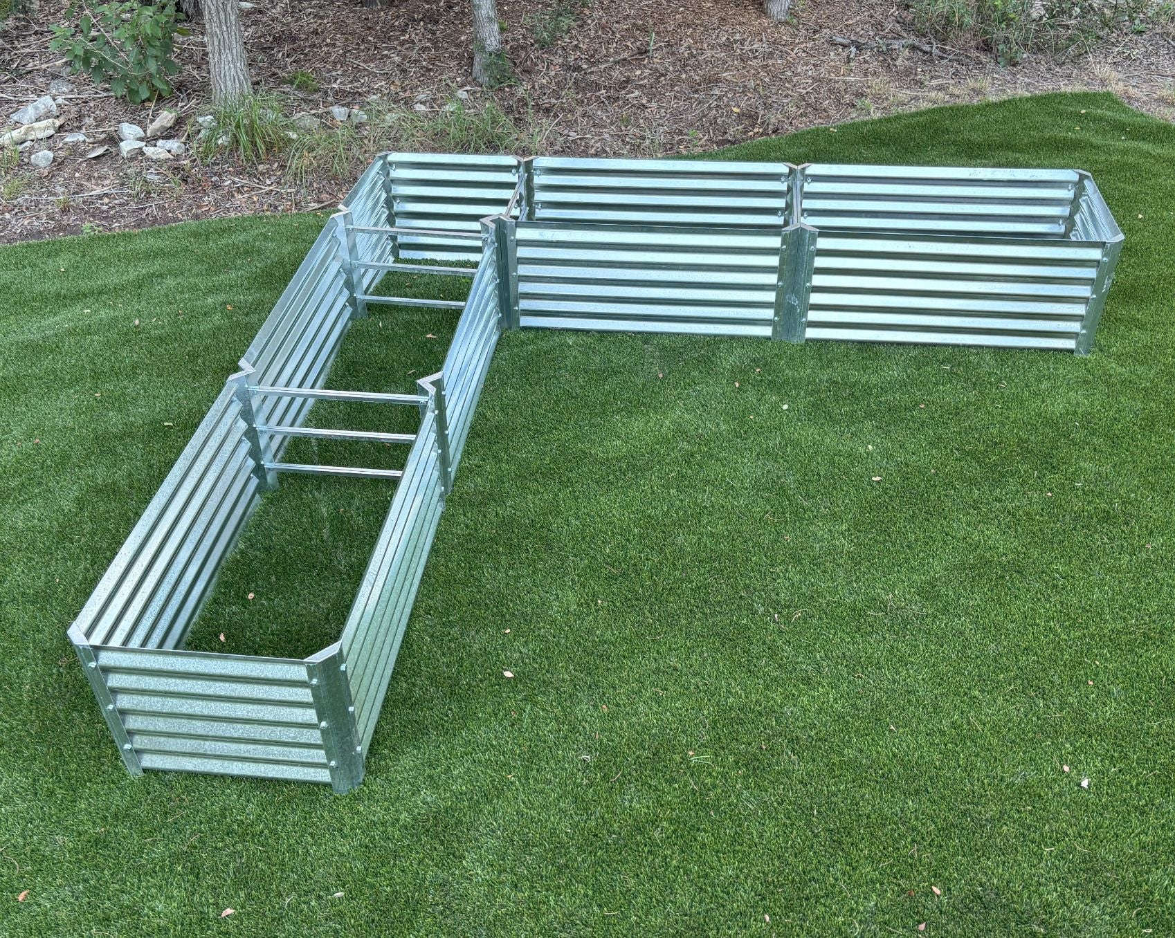 narrow long l garden bed