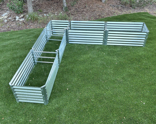 narrow long l garden bed