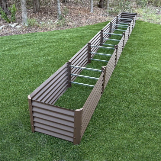 narrow rustic zapallo garden bed