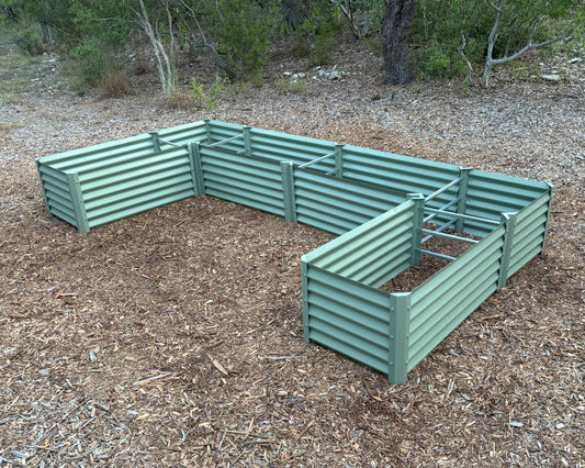 narrow sage wide u garden bed