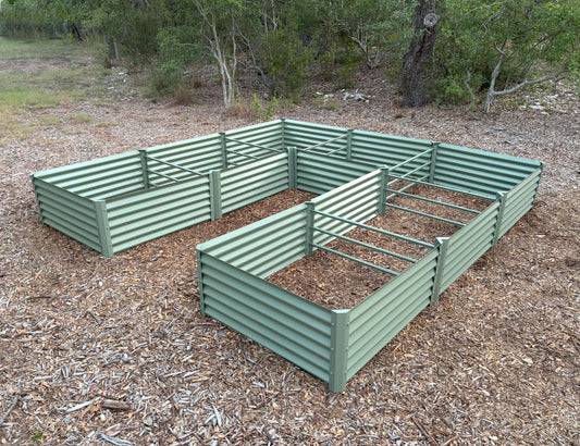 sage long u garden bed