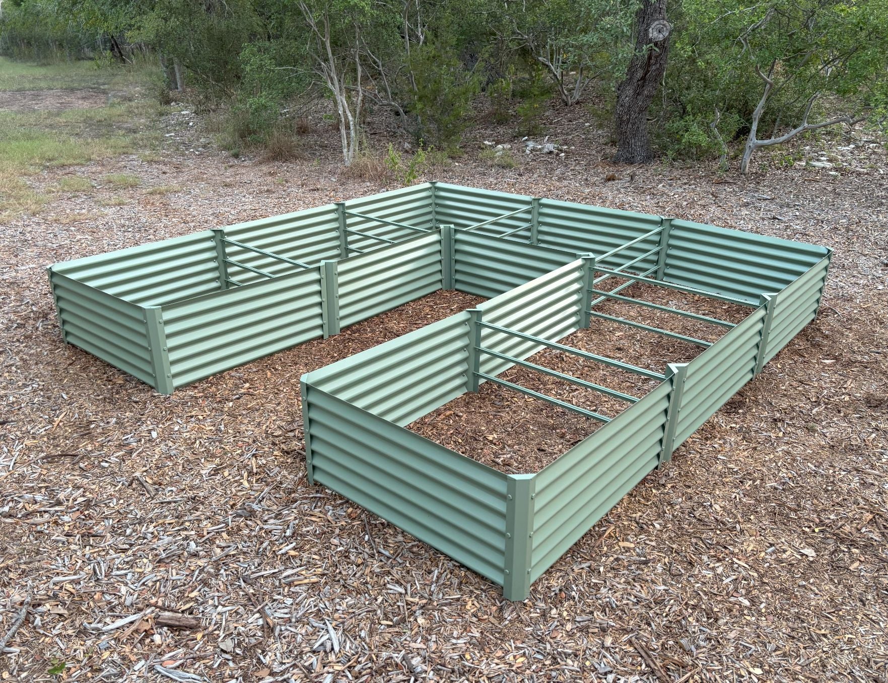 sage long u garden bed