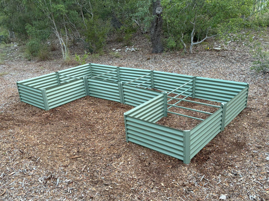 sage wide u garden bed