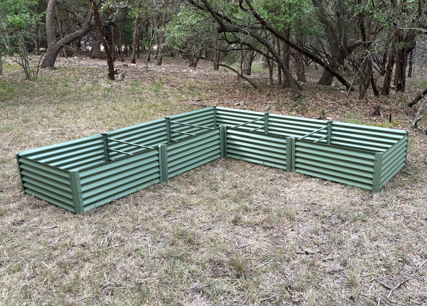 sage long l raised bed installed