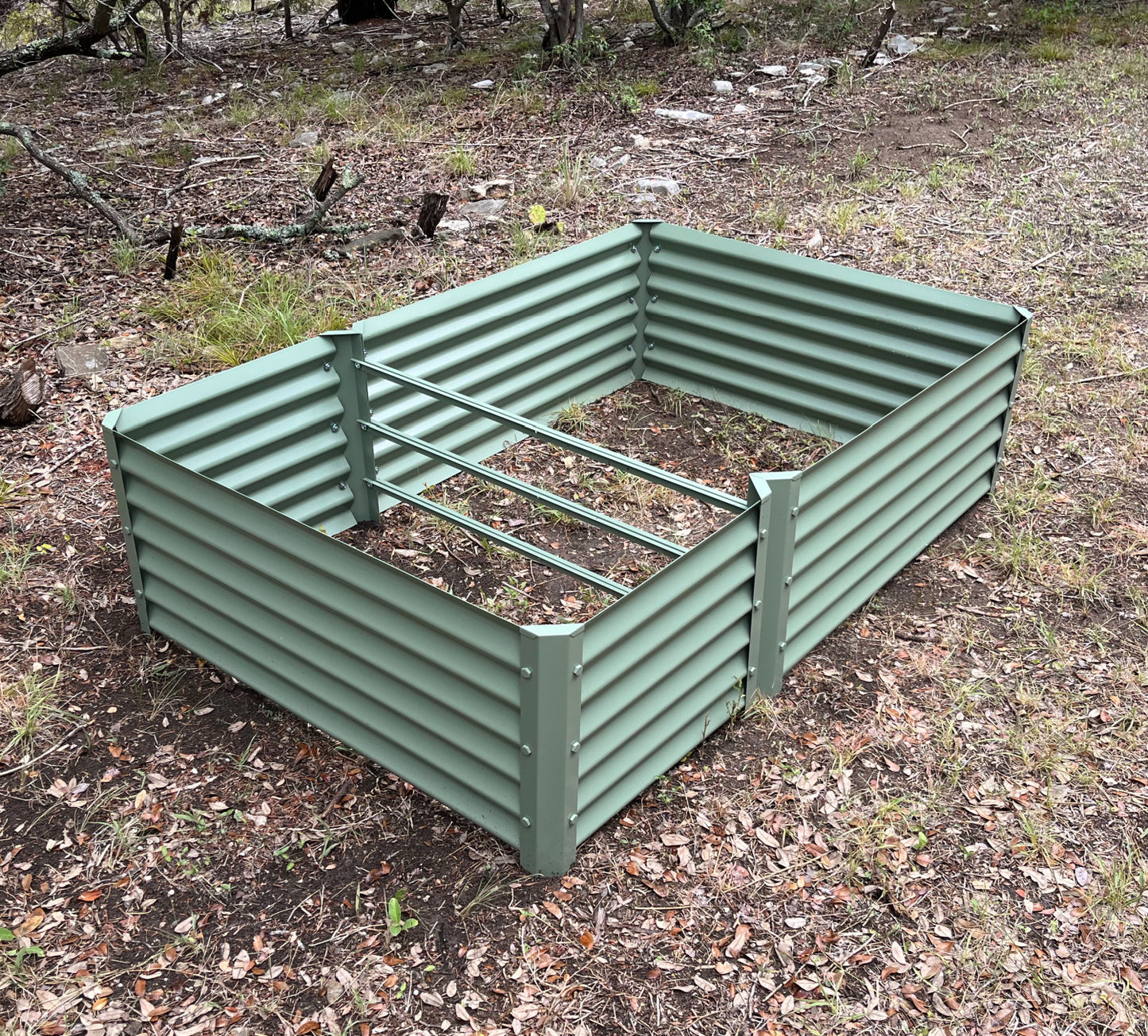 sage medio raised bed installed